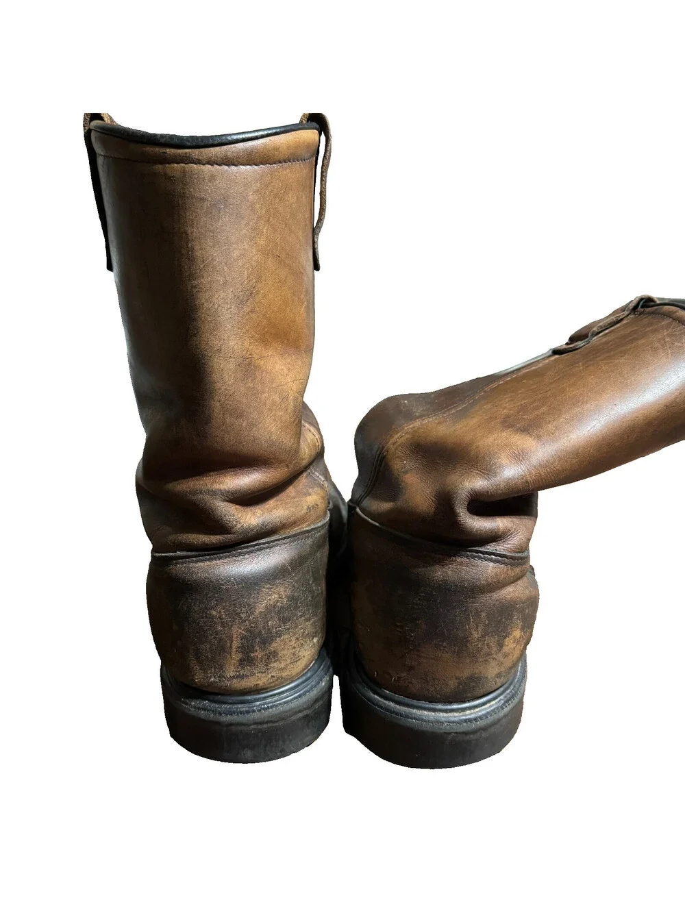 Red Wing Mens Pecos 4445 Steel Toe Boots 12 E2 Vintage USA Made 2008 Distressed